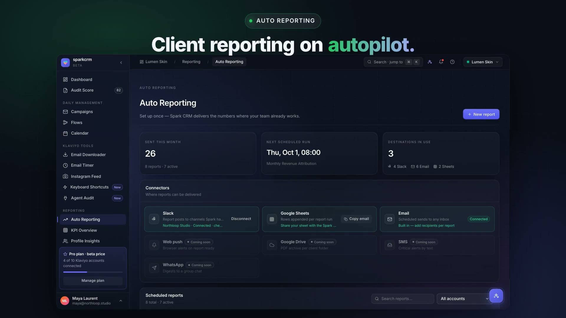 Auto Reporting demo video preview